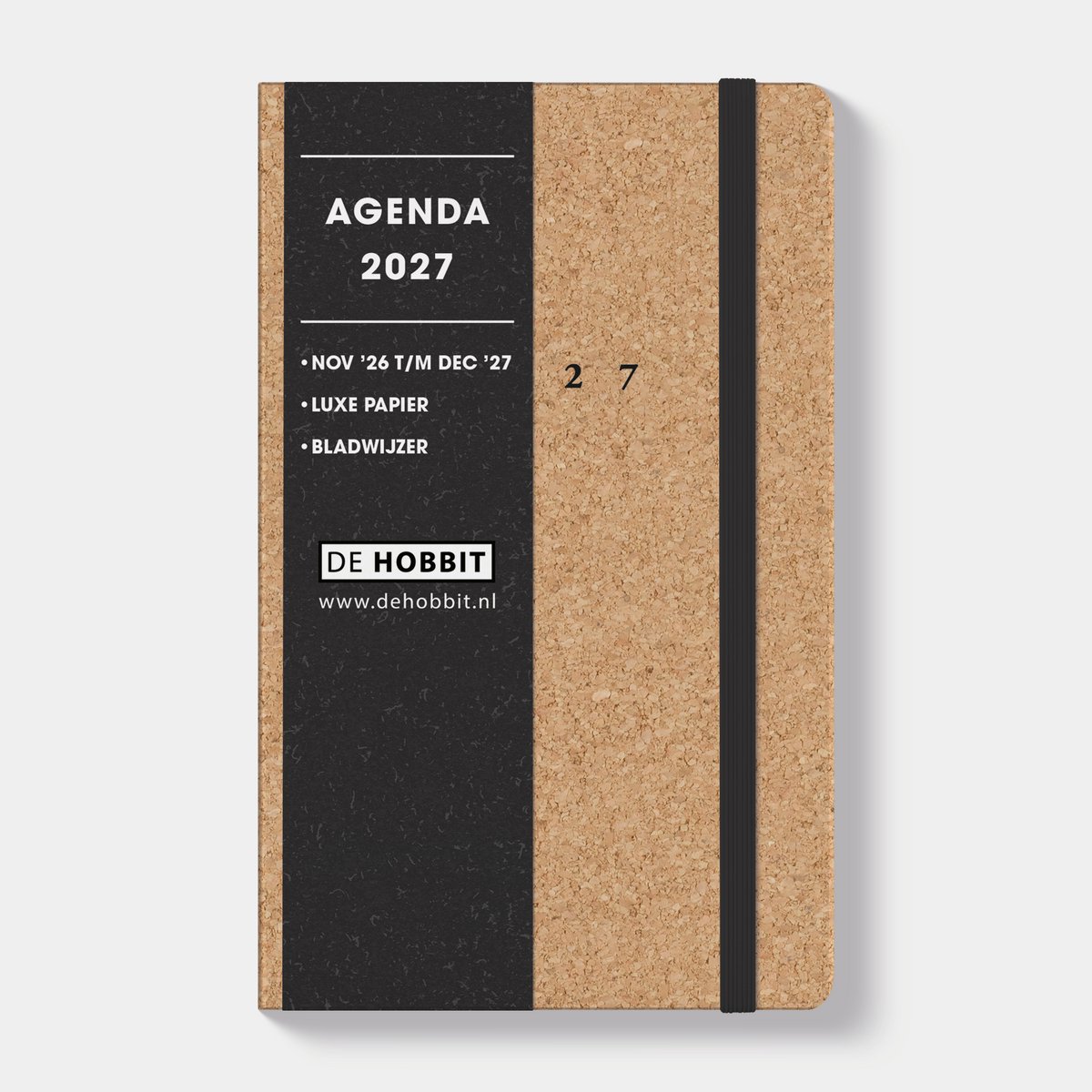 Hobbit - Pocket Deluxe Agenda 2027 - ±A6 (14,8 x 9,5 cm) - Zakagenda - 1 week op 2 pagina's - Harde Kaft - Kurk