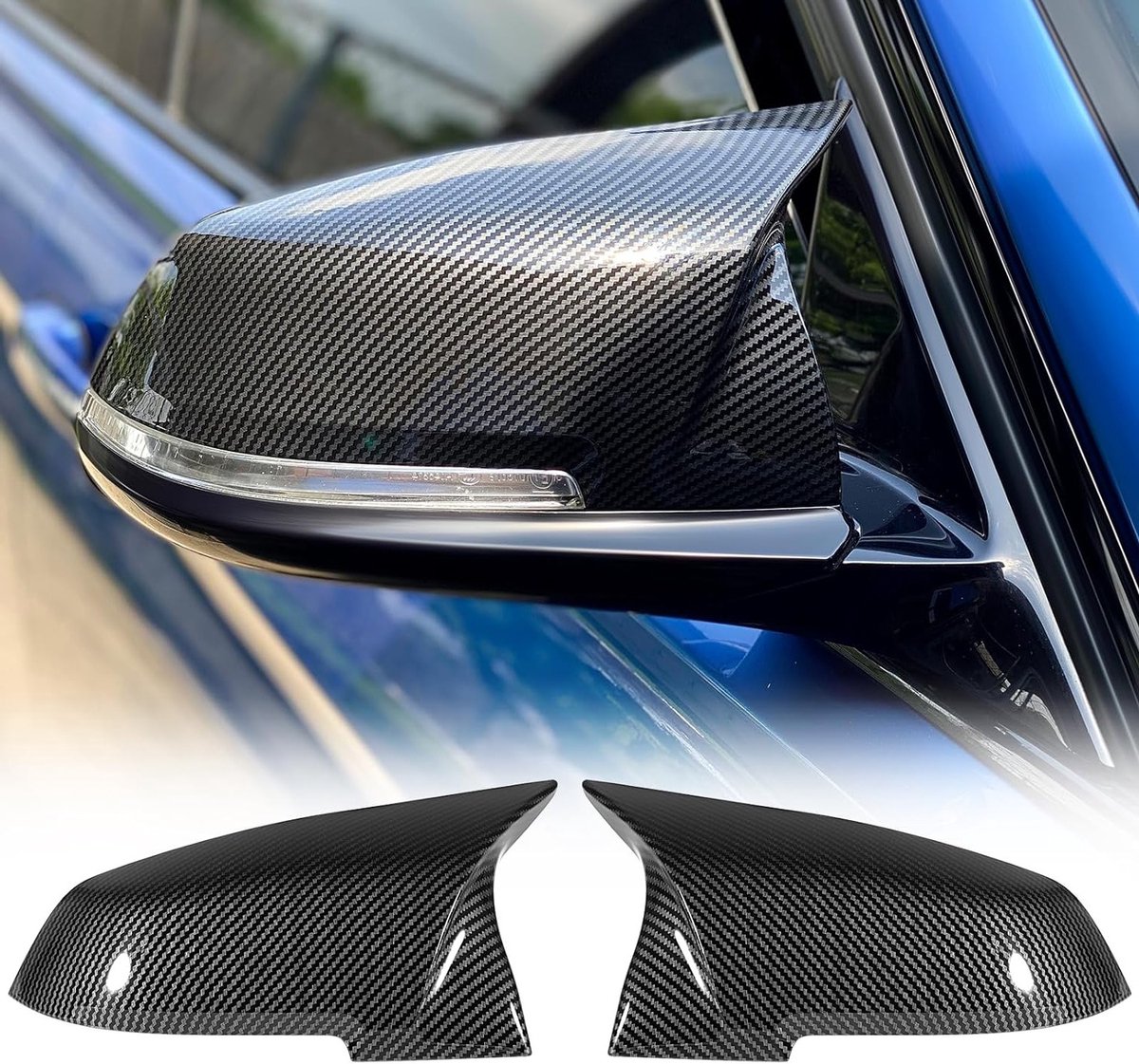 Spiegeldoppen voor Achteruitkijkspiegels, Vervangende Behuizing voor Zijspiegels, Geschikt voor BMW F20, F21, F22, F23, F30, F31, F32, F33, F36, X1, E84, Duurzaam en Stijlvol Ontwerp