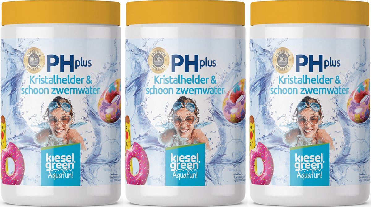 Kieselgreen Zwembad Granulaatpoeder pH plus 3 kg voor verhoging pH waarde van zwembadwater