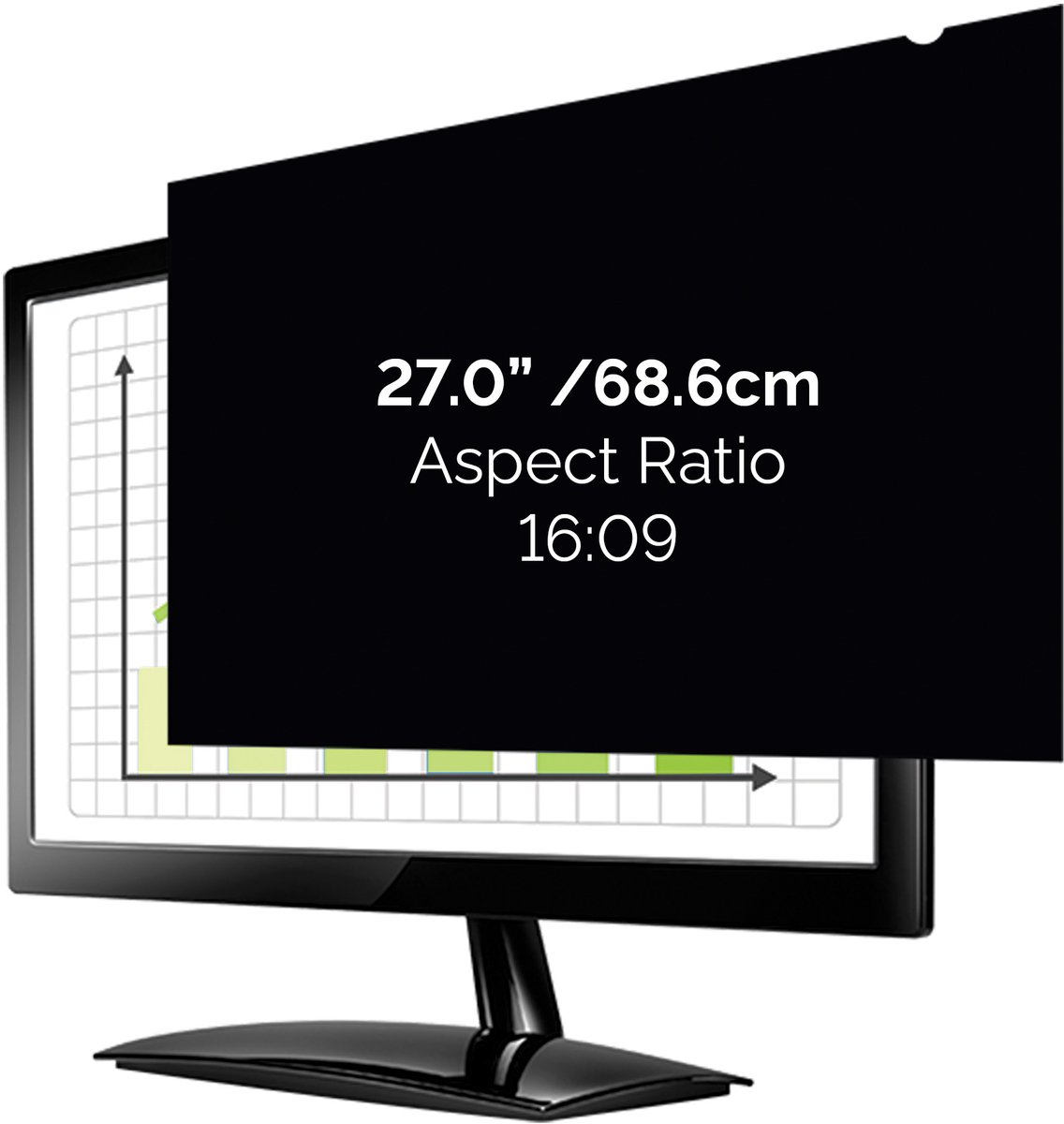 Fellowes Privascreen - Privacy filter - 27 inch - breedbeeld 16:9 - zwart