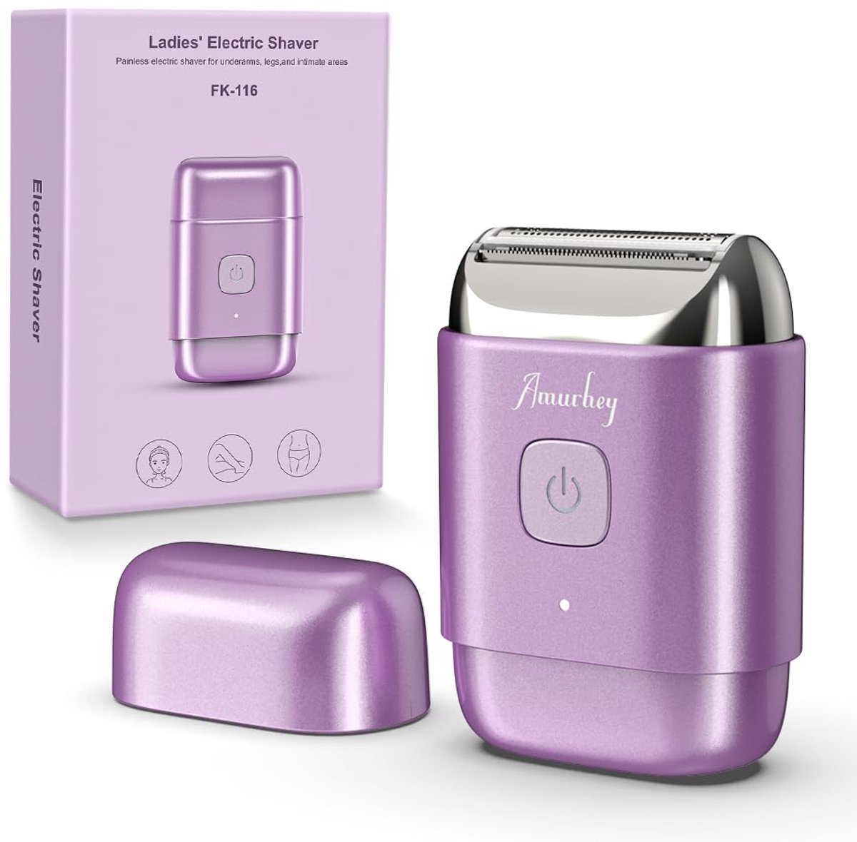 SnelShoppen - Mini-scheerapparaat voor dames, elektrisch bikini-trimmer, IPX7 waterdicht, gezichtshaarverwijderaar voor lichaam, intieme delen en bene