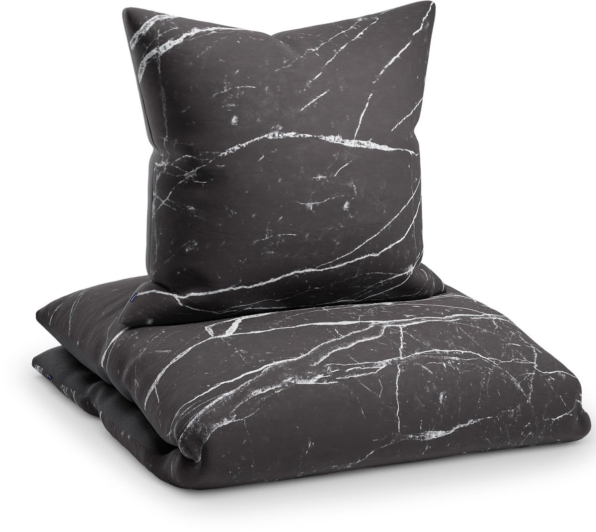 SnelShoppen - Beddengoed 140 x 200 cm 2-delige Zomerbedlinnen Set - Oeko-Tex, Ademend, Strijkvrij, Kreukvrij, Zacht Microvezel Dekbedovertrek met Kuss