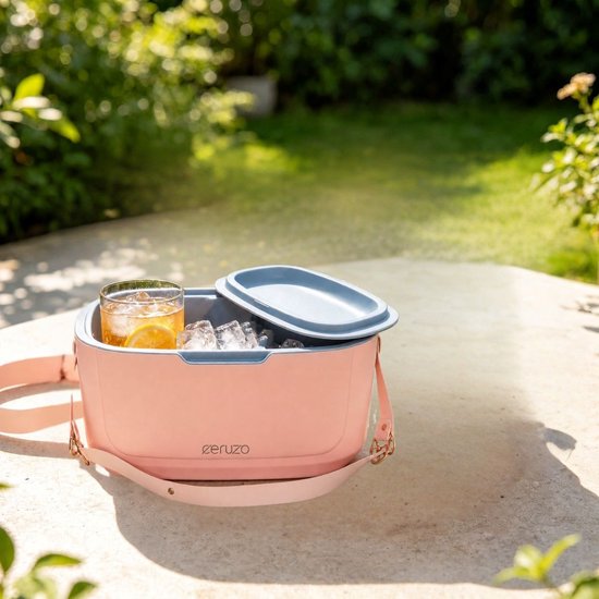 Ceruzo Koelbox 6 Liter - Mini Koelbox - Lunchbox - Met Draagriem - Roze - Geschikt voor IJsblokjes van Ceruzo — afbeelding 4