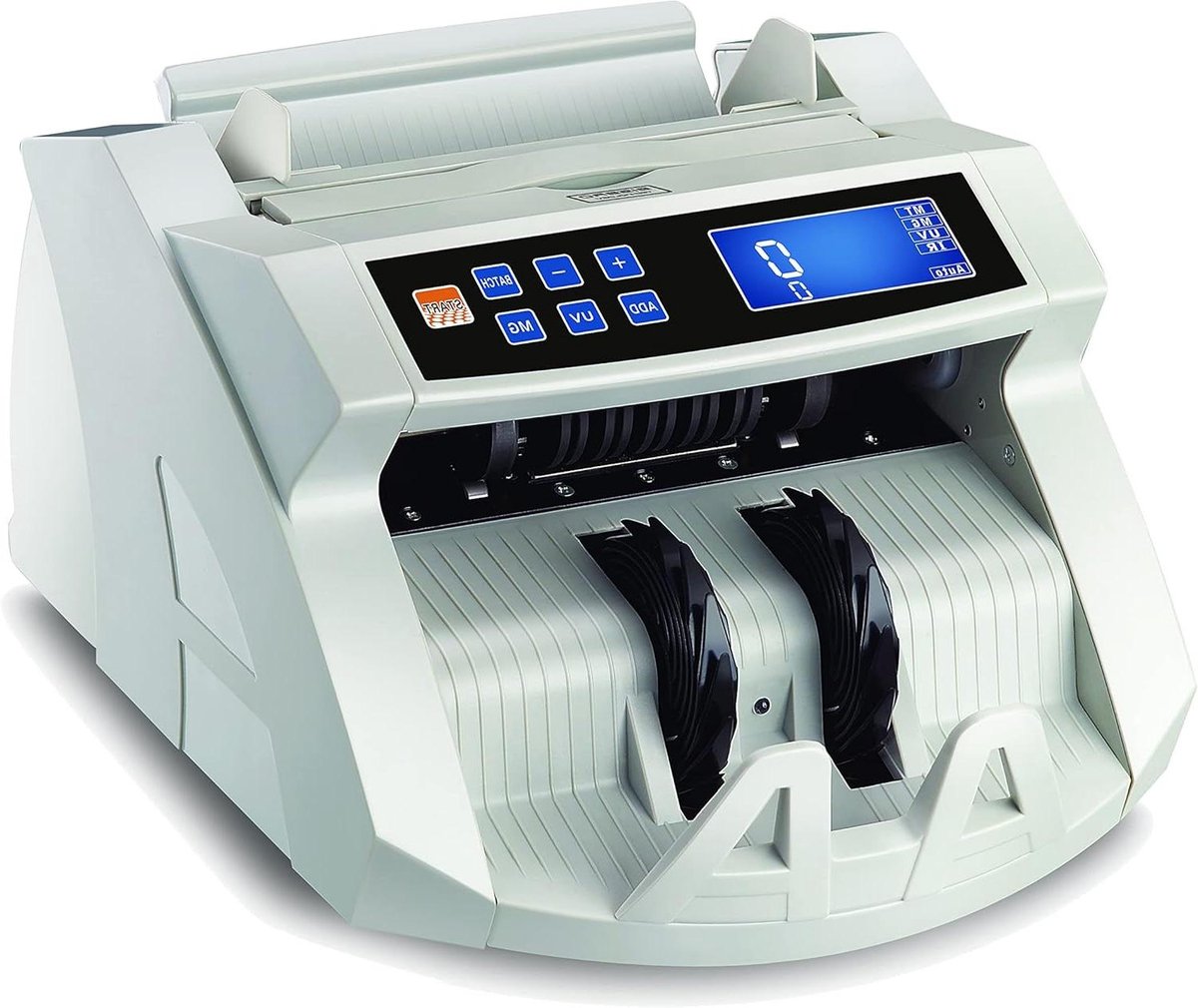 Geldtelmachine - Bankbiljet Teller - Snel Geld Tellen - Valse Geld Detectie - 1000 Biljetten/Min - Wit