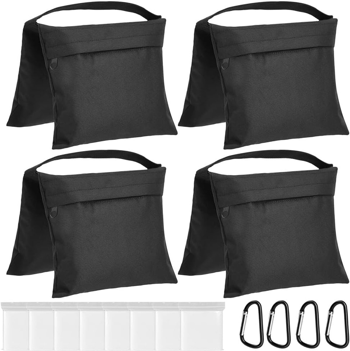 SnelShoppen - Duurzame zandzakken set van 4 voor paviljoen, tent, parasol, tuin en strand - Gewichten voor statieven en videostudio's - Verzwaring, st
