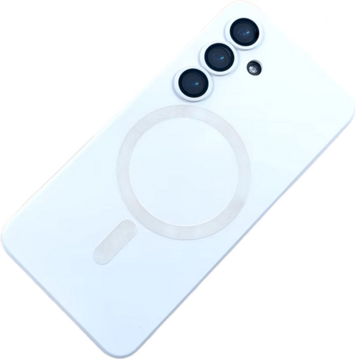 GREEN ON Lens Shield MagSafe TPU Case geschikt voor Galaxy S25 Edge - Wit