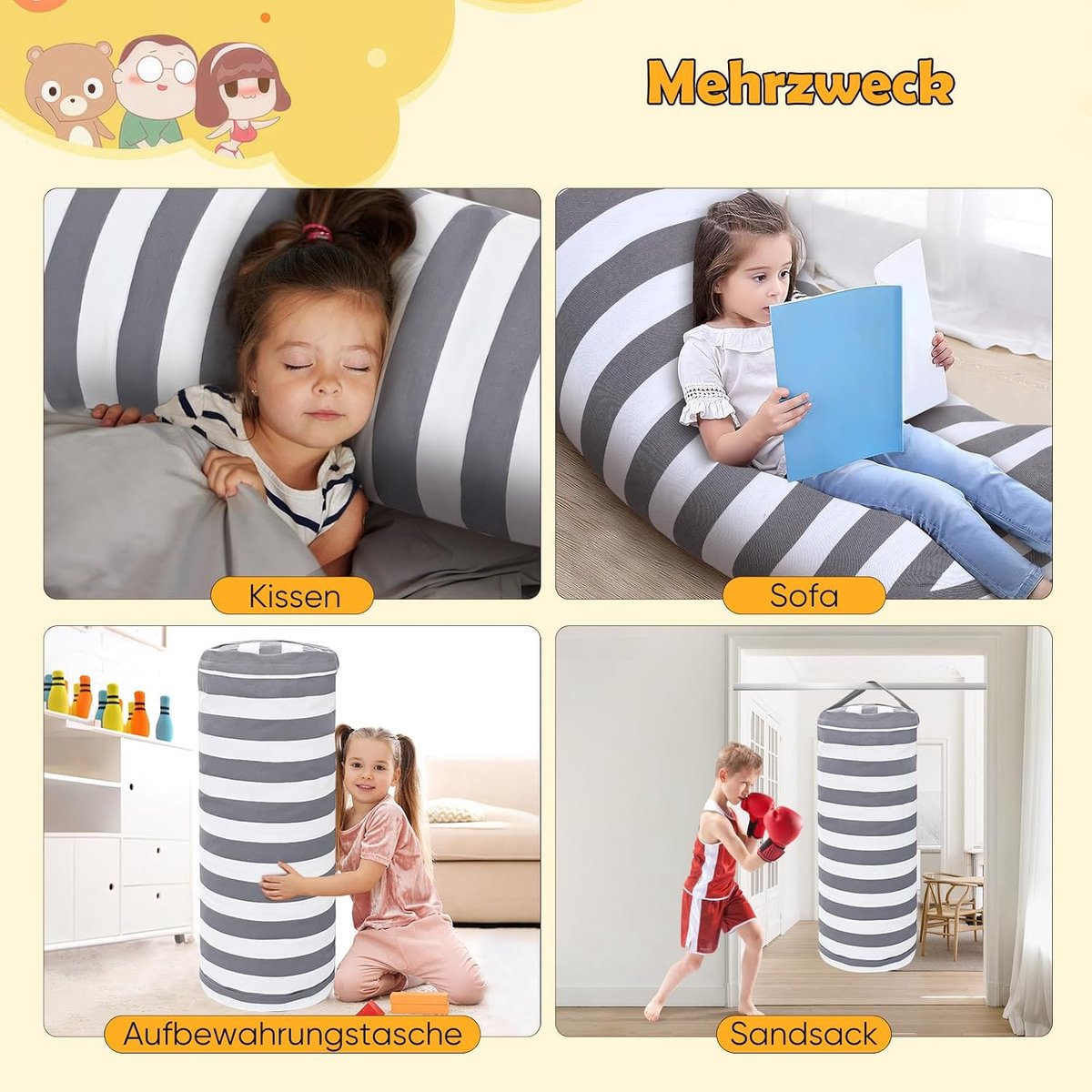 Zitzak, knuffeldier, knuffeldieren, bewaren voor kinderen, 200 l zitzak, overtrek met pluche vulling als stoel - ShopVlot