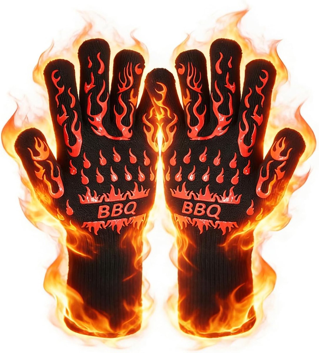 Grillhandschoenen L/XL/XXL - hittebestendig tot 800 °C - oven- en BBQ-handschoenen - ideaal voor de keuken - SnelShoppen