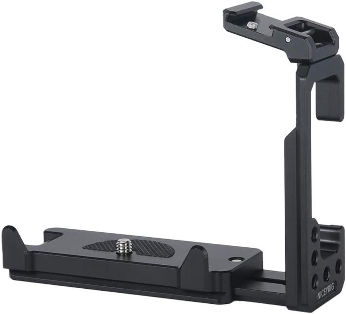 Extension L Beugel voor Lumix S5 met ARCA-Standaard Snelkoppeling en Koude Schoen - 405, Ideaal voor Videografie en Fotografie Accessoires