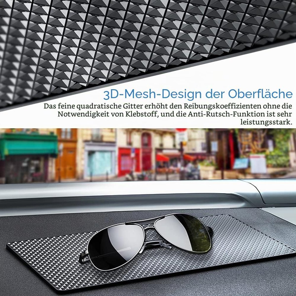 Anti slip dash pads - universeel formaat - stevig en duurzaam - voorkomt wegglijden van voorwerpen - ShopVlot