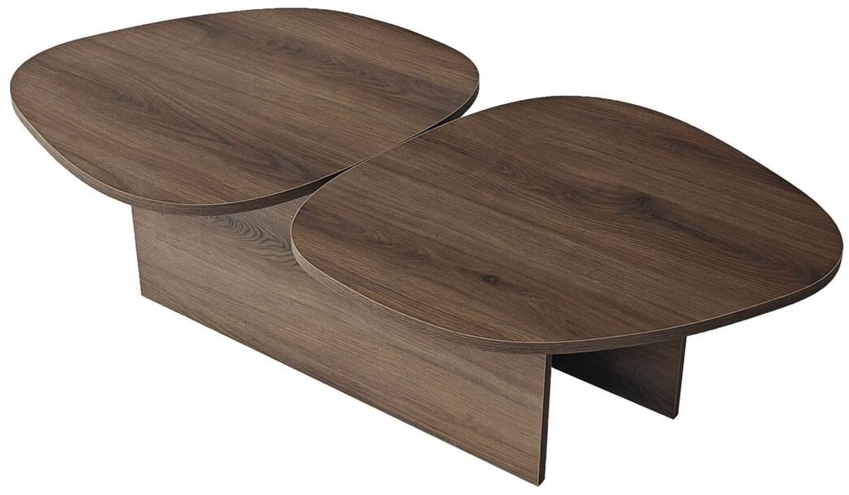 CALICOSY - Salontafel met twee bladen in organische vorm L125 cm - CÉLESTE