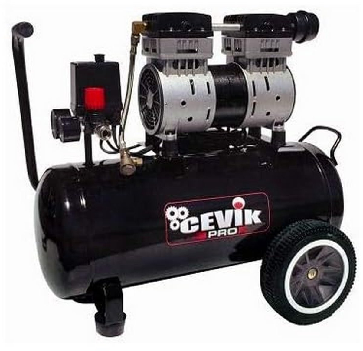 SnelShoppen - Luchtcompressor Stil 62 dB, 24L Capaciteit, 1,5 pk Motor, Max 8 Bar, 150 l/min Debiet, Olievrij, Onderhoudsvrij, Compact en Draagbaar vo