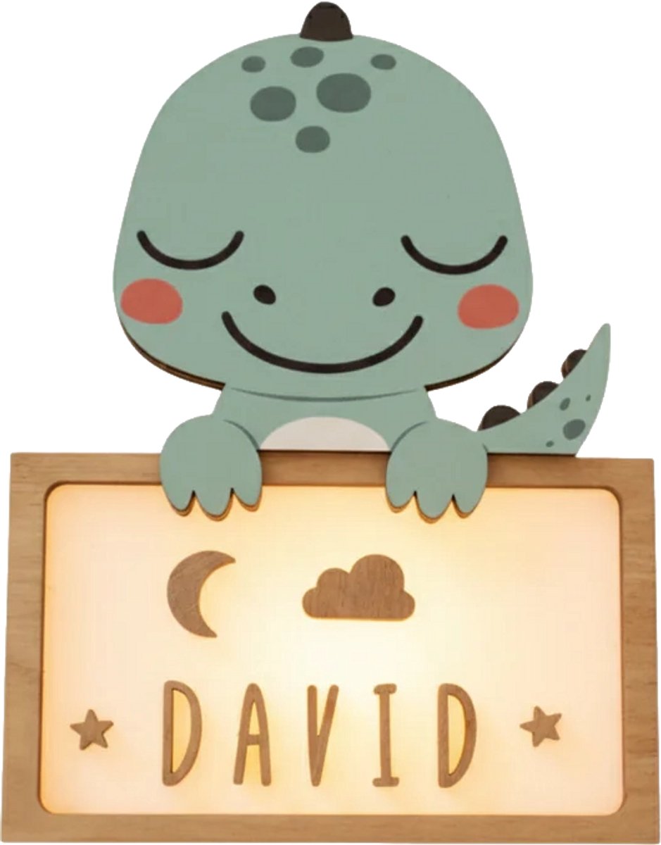 Dino Rex dieren lamp - Vintiun - Duurzaam hout - Kinderen & Baby's