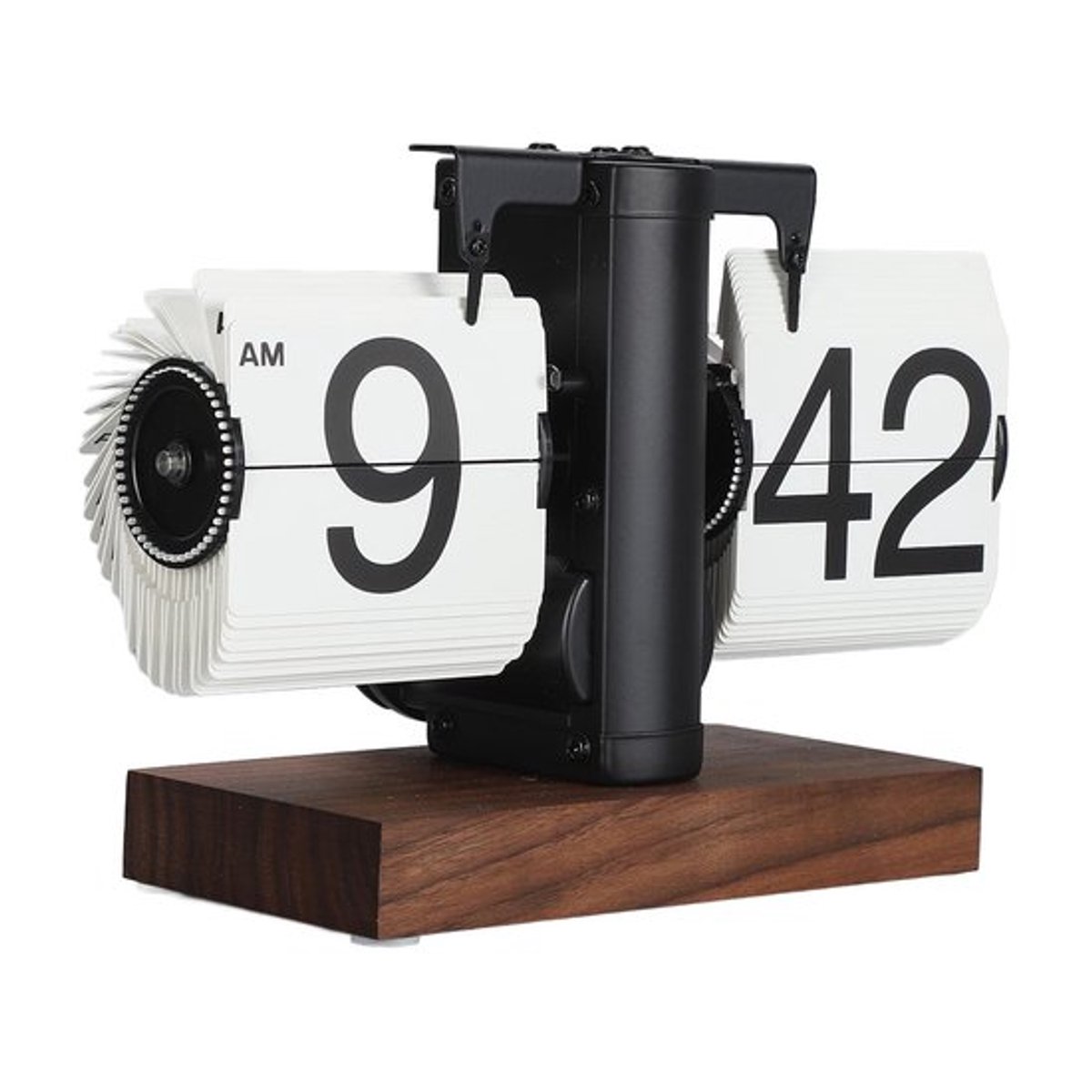 Digitale Flip-horloge - Retro Flip-Down Horloge - Zwarte frame - Mechanisch digitaal - Ideaal voor kantoor en slaapkamer