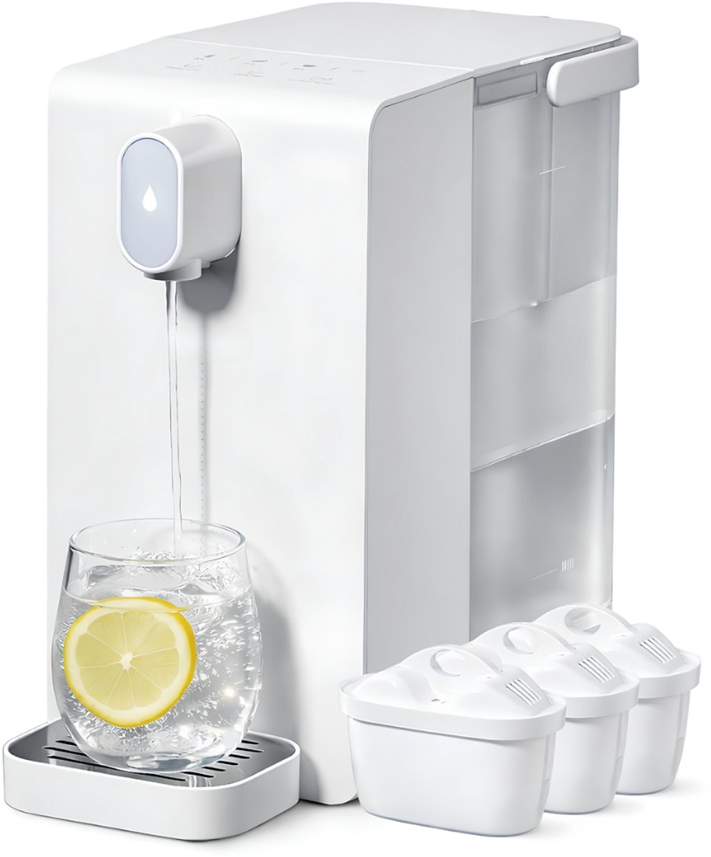 JCP® Heetwaterdispenser - 3.2 L Capaciteit - Waterdispenser - Heetwatertap - Wit - 24cm x 14cm x 29cm