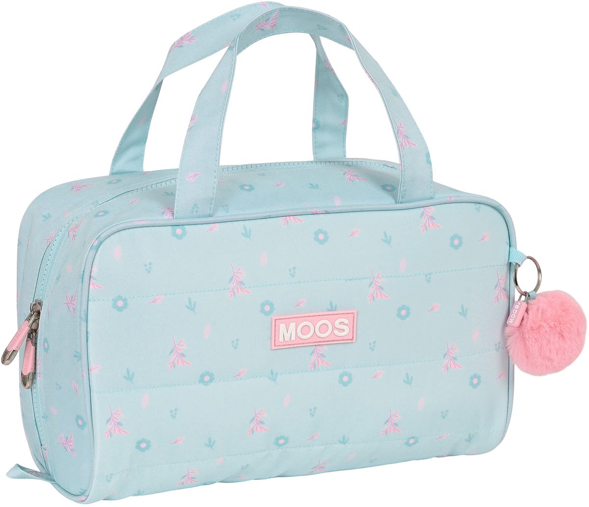 SnelShoppen - Rechthoekige toilettas met handvat voor kinderen, aanpasbaar aan de wagen, ideaal voor kinderen van 5 tot 14 jaar, turquoise, comfortabe