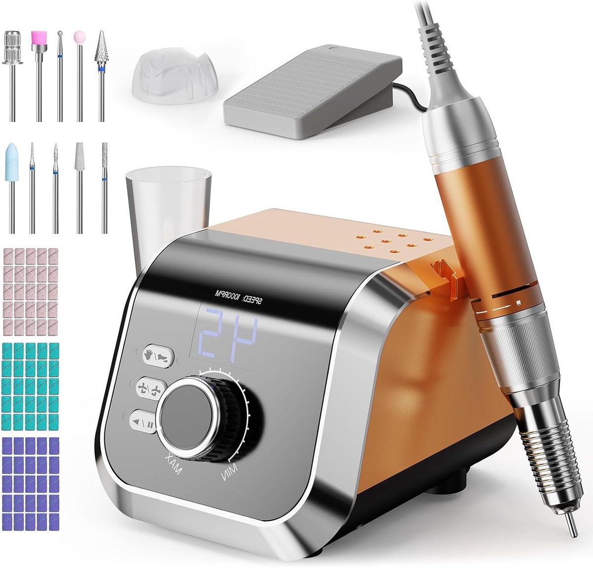 Elektrische Nagelfrees - Nagelslijper - Nail Art - 45.000 RPM - 88 Delig - Zwart