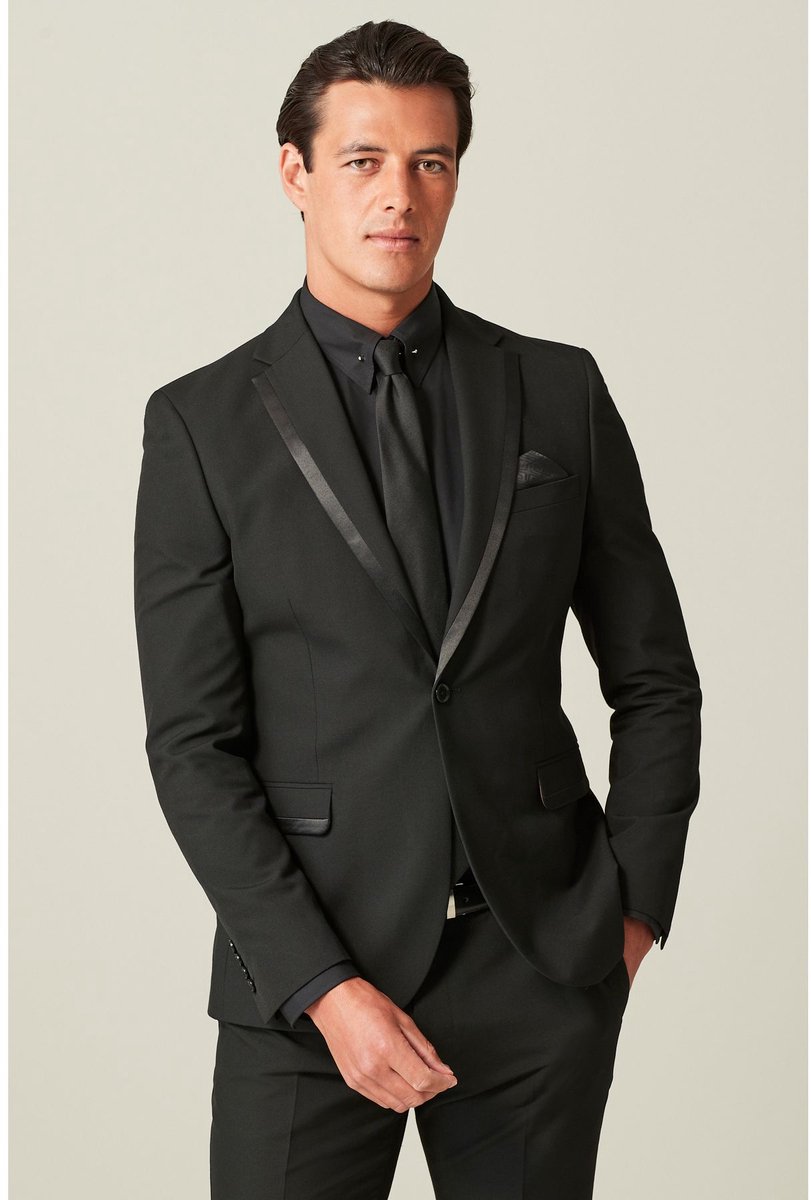 Next - Heren - Skinny-fit smoking: colbert - Regular - Zwart