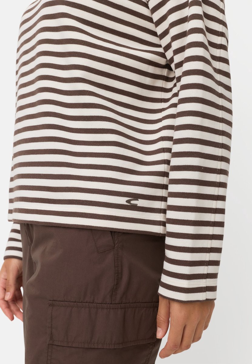 camel active Sweatshirt van een katoenmix - Maat womenswear-S - Bruin