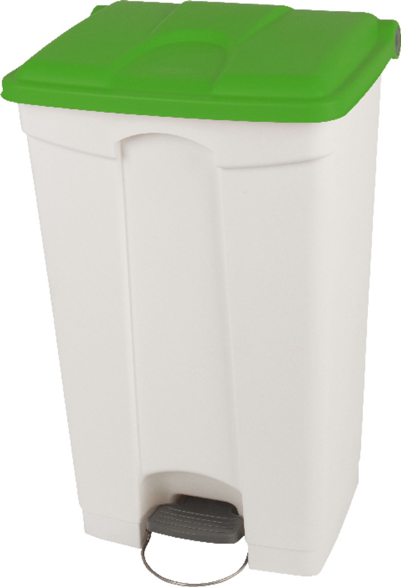 Pedaalemmer - Container met deksel - Verrijdbaar - HACCP - 90 liter - Groen