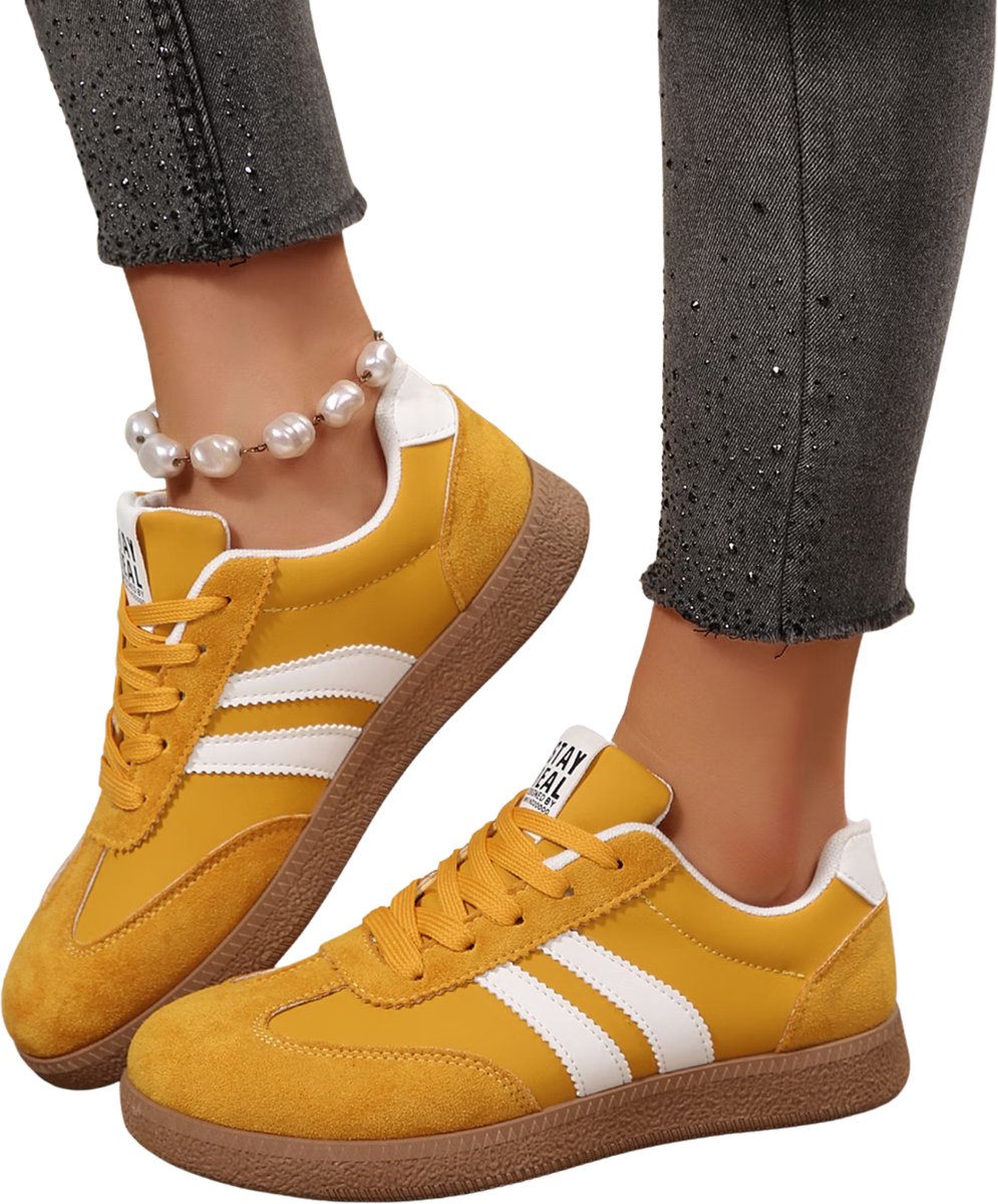 Currero Schoenen Dames Sneakers Comfortabel Slippers Casual Volwassenen 42.5 Geel
