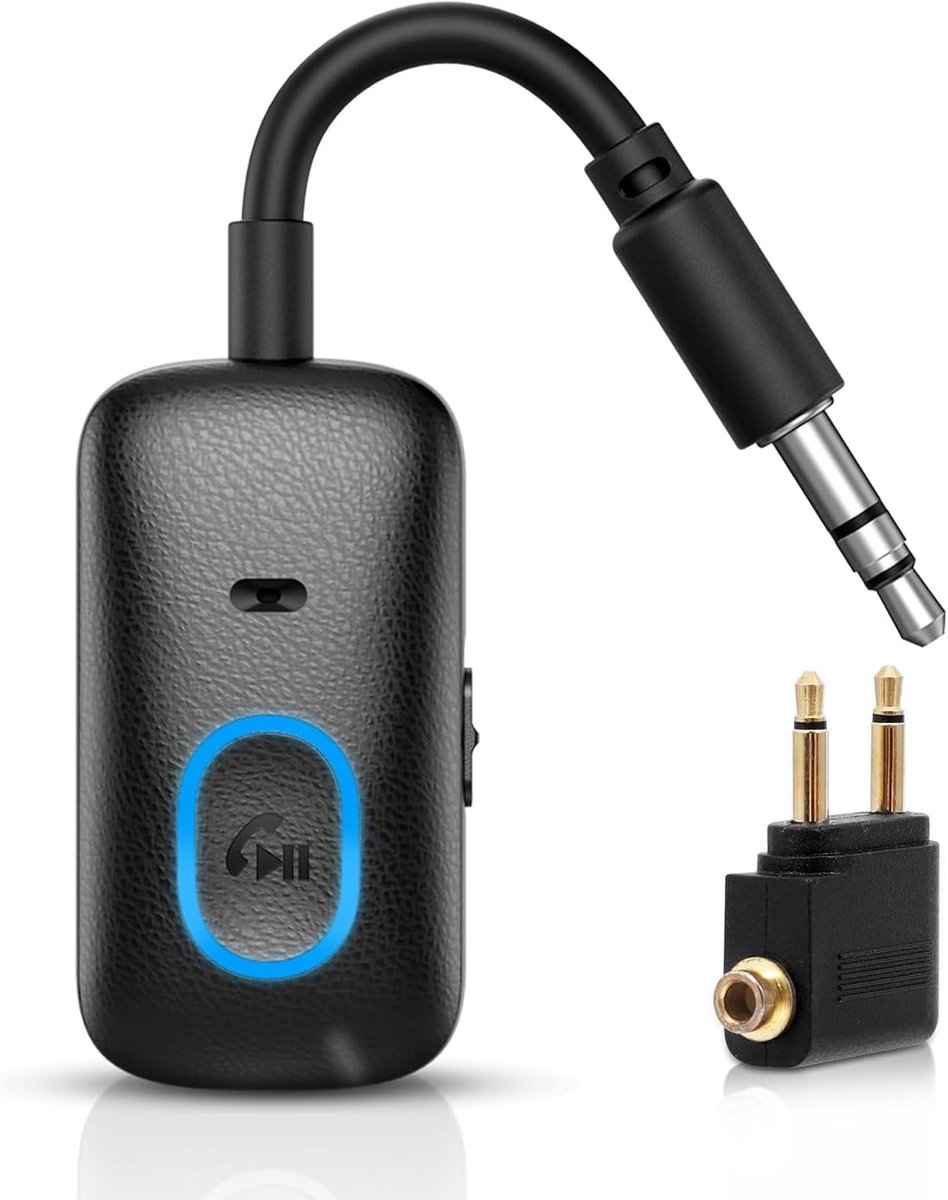 SnelShoppen - Bluetooth 5.4 zender ontvanger 2-in-1, Aux Bluetooth adapter met jack 3,5 mm voor hoofdtelefoon, TV, auto, vliegtuig, fitnessapparaten