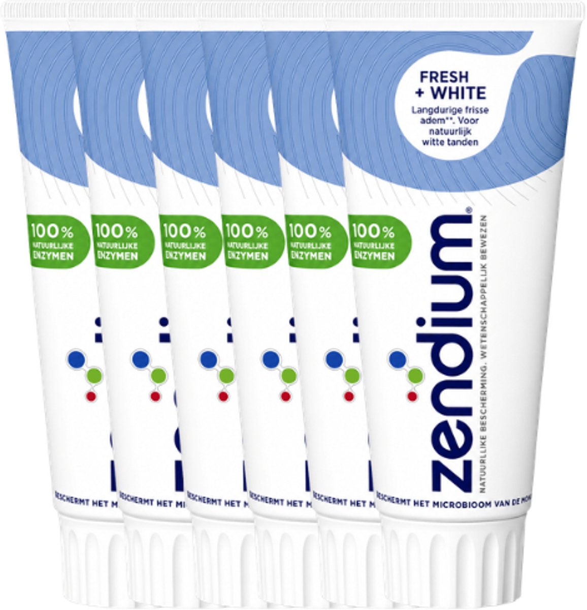 Zendium Fresh + White Tandpasta - 6 x 75 ml - Voordeelverpakking