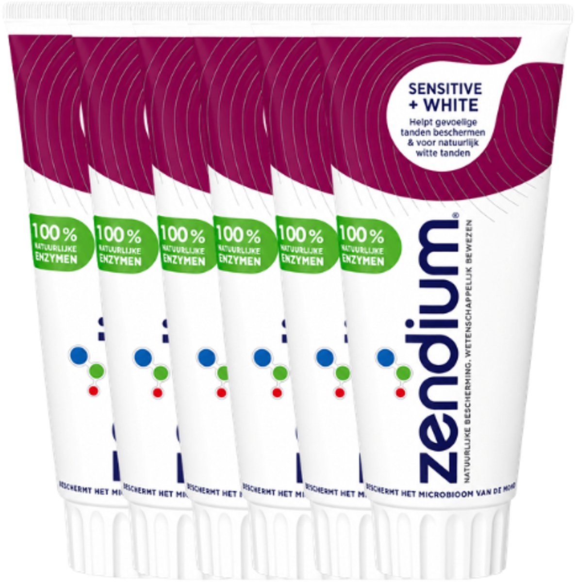 Zendium Sensitive + White Tandpasta - 6 x 75 ml