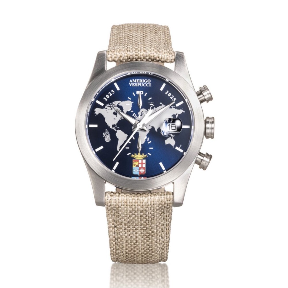 Locman - 0618A02S-00AMVETJ - Polshorloge - Heren - Kwarts - Amerigo Vespucci Island Chrono
