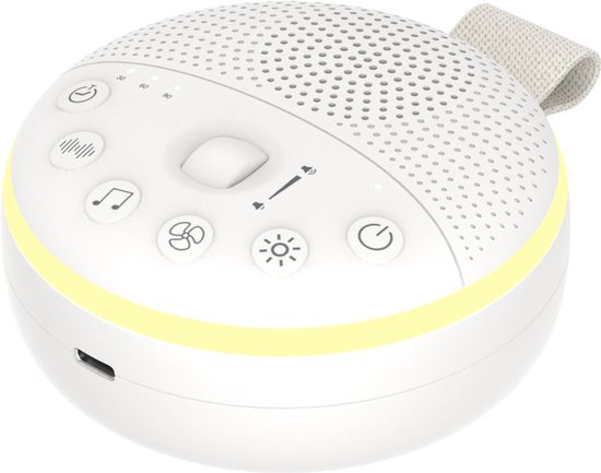 Nexeli NX-KC-28 White Noise Machine Baby met Nachtlamp & Draaglus - 21 Kalmerende Geluiden - Draadloos Oplaadbaar - Wit van Nexeli Nx — afbeelding 2
