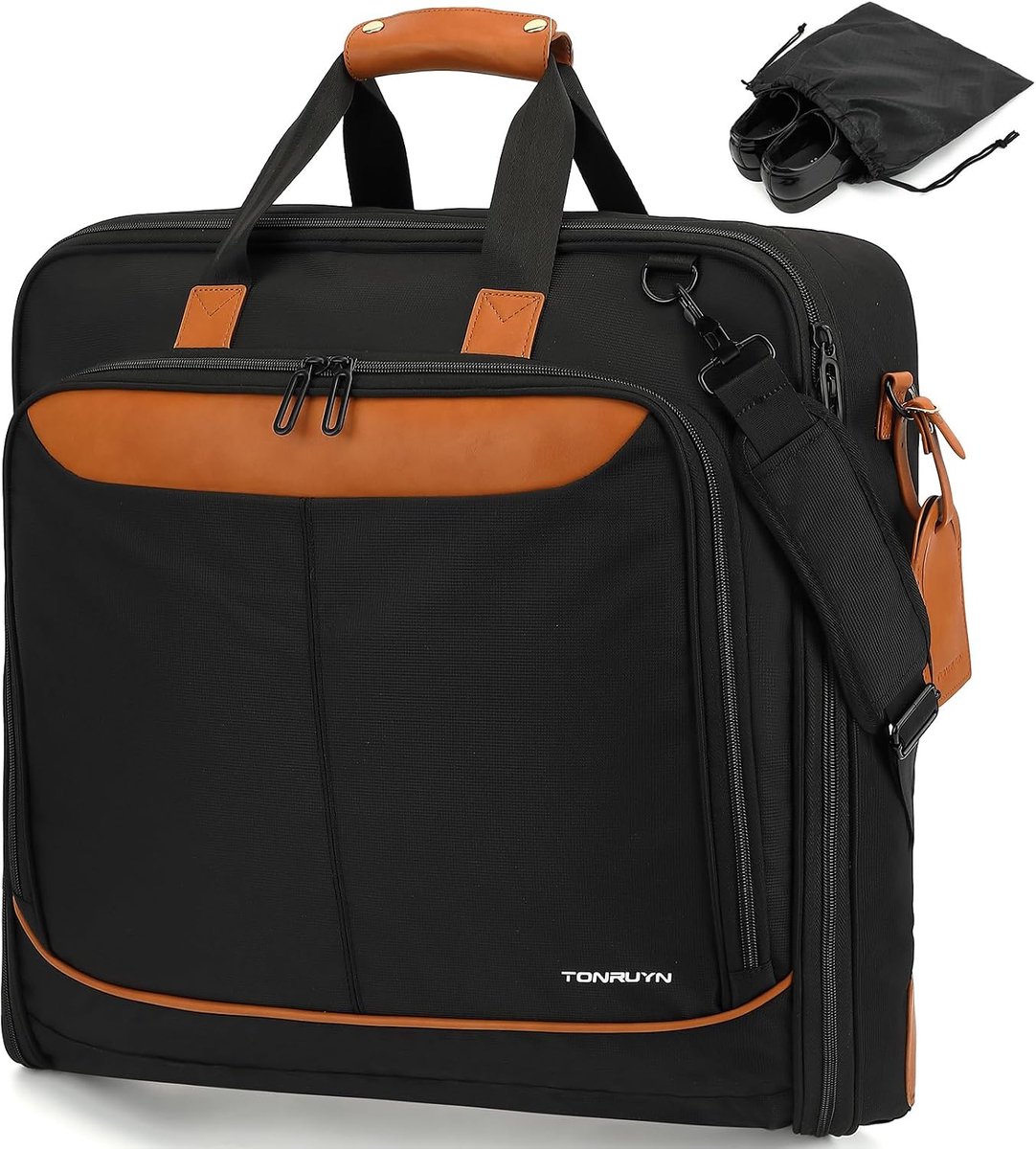 SnelShoppen - Reiskledingtas en Reiskostuumtas voor Mannen en Vrouwen, Zwart, Compact en Lichtgewicht, Ideaal voor Vakantie, Zakenreizen en Feesten