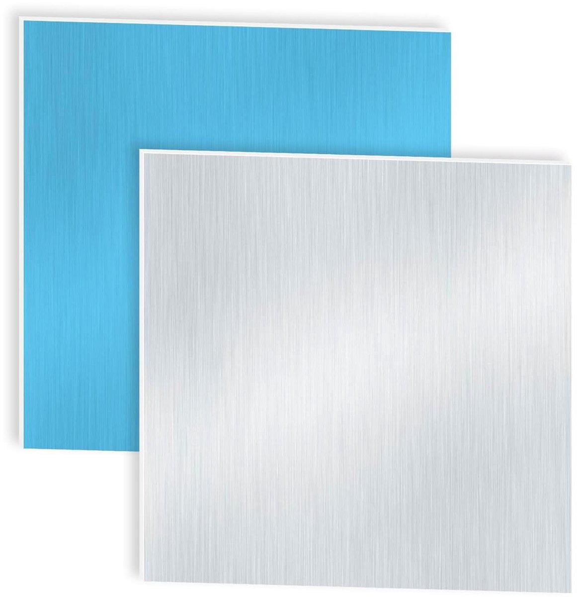 Aluminium Plaat - Metaal Vierkant - Doe-het-zelf - Beschermfolie - 200x200mm 2 stuks - Zilver