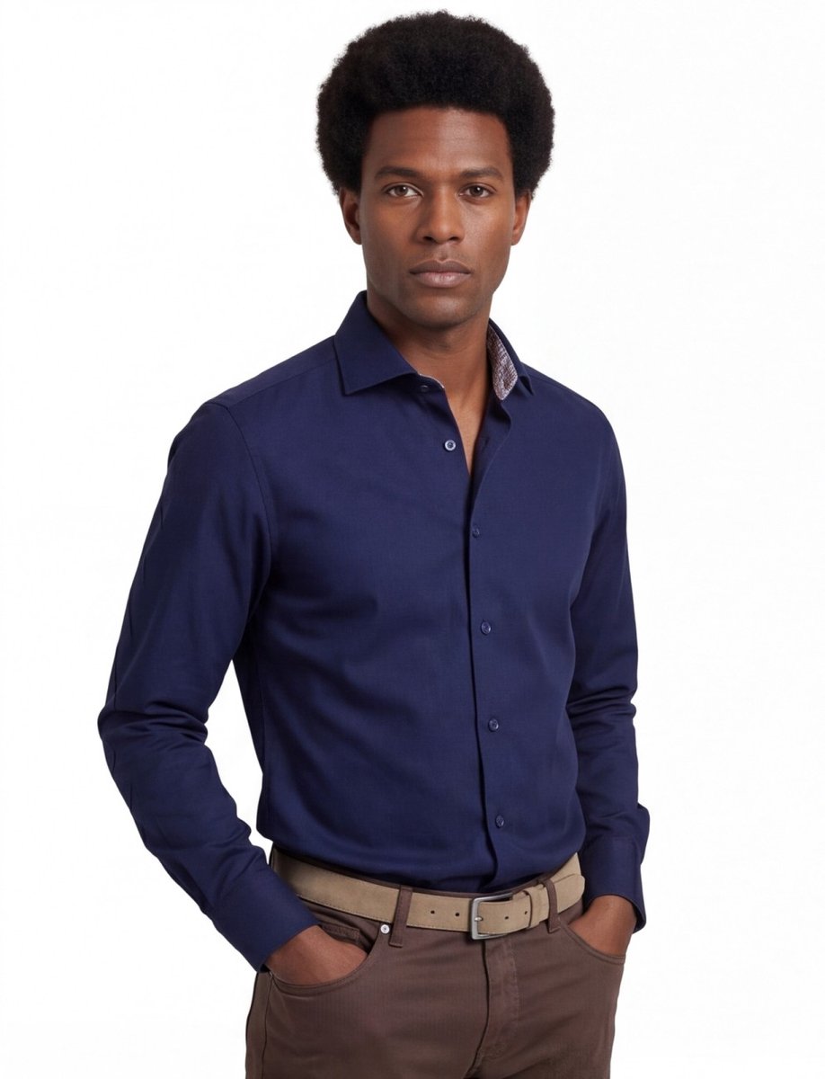 Olymp business overhemd donkerblauw
