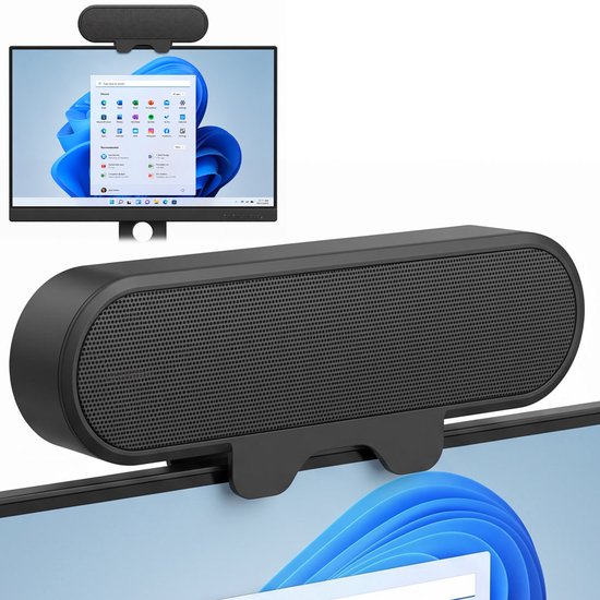 Skoov Speaker voor PC - Mini soundbar - Krachtig Geluid - Ideaal voor Gaming - Monitor
