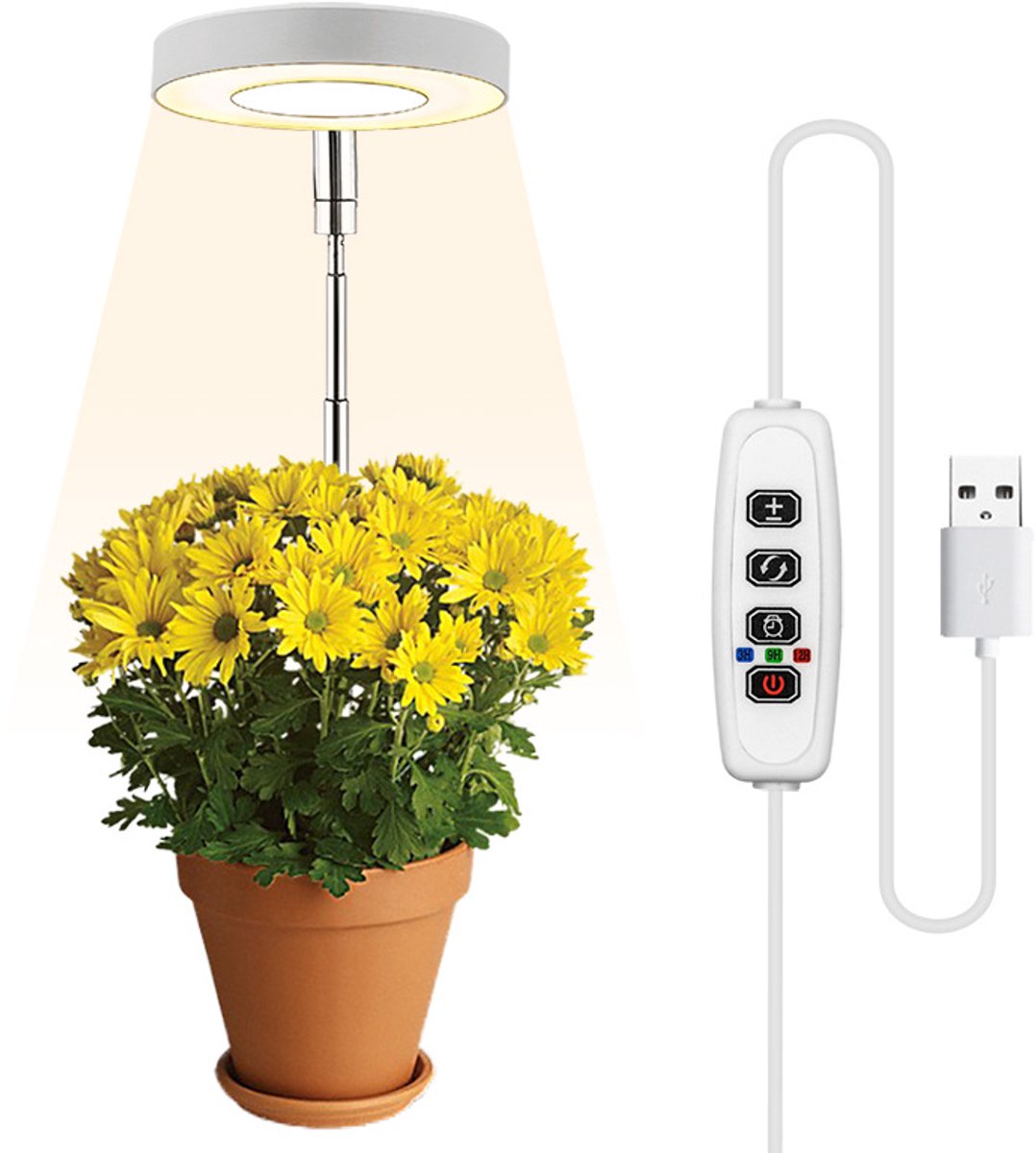 Plantenverlichting voor potplanten warm wit/wit