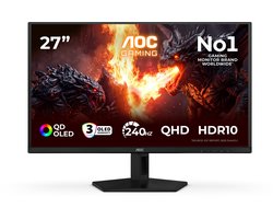 AOC G4 Q27G41ZDF - QHD OLED Gaming Monitor - 240hz - HDMI 2.0 - 27 inch