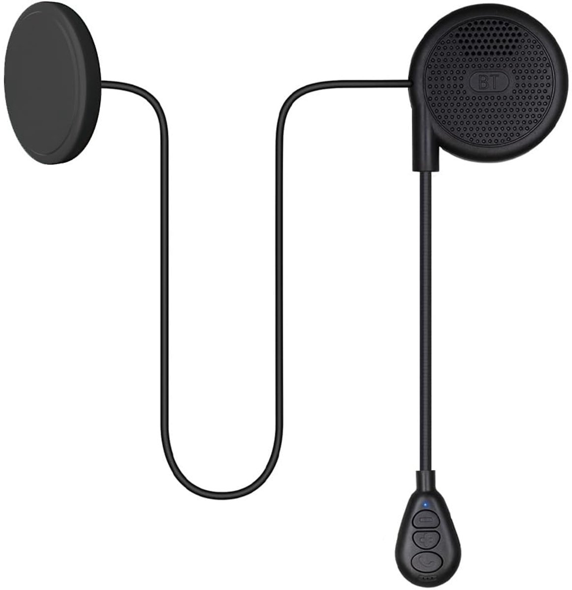 SnelShoppen - Bluetooth-hoofdtelefoon voor motorfiets, 0,35 inch, Bluetooth 5.0, ultradun, comfortabel, handsfree communicatie voor paardrijden, skiën