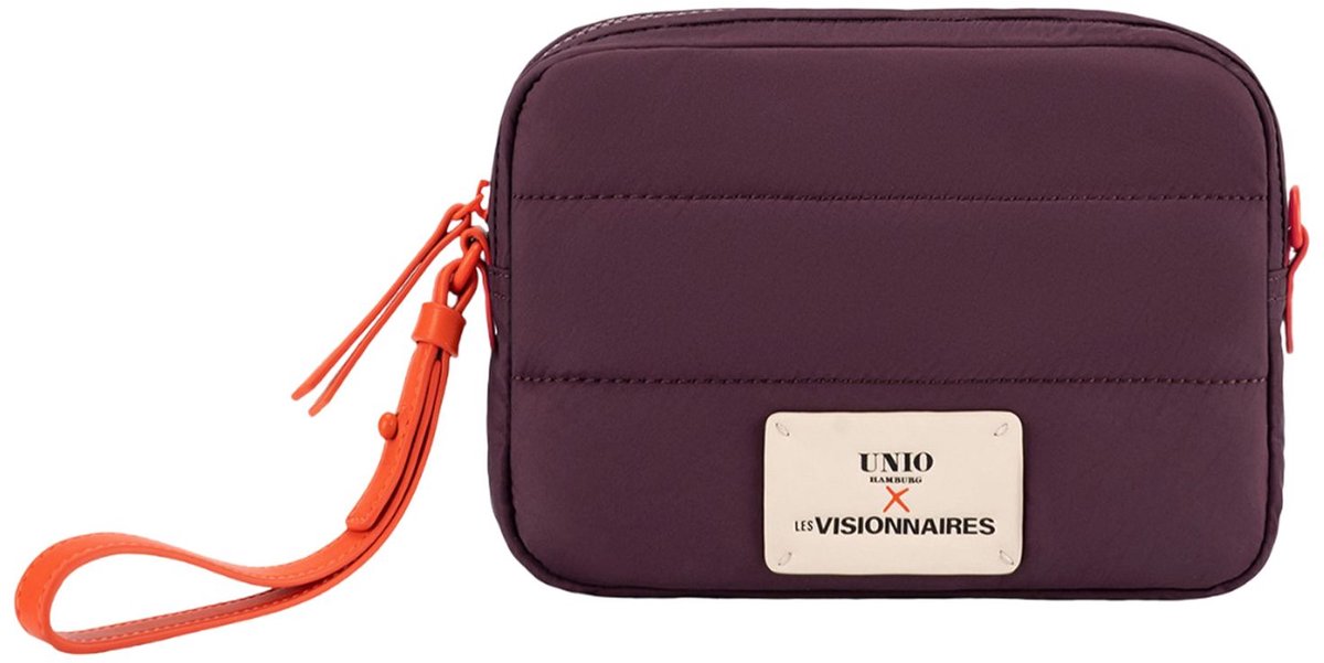 Unio Hamburg x Les Visionnaires schoudertas Puffy Unio Paris Dark Wine (rood)paars