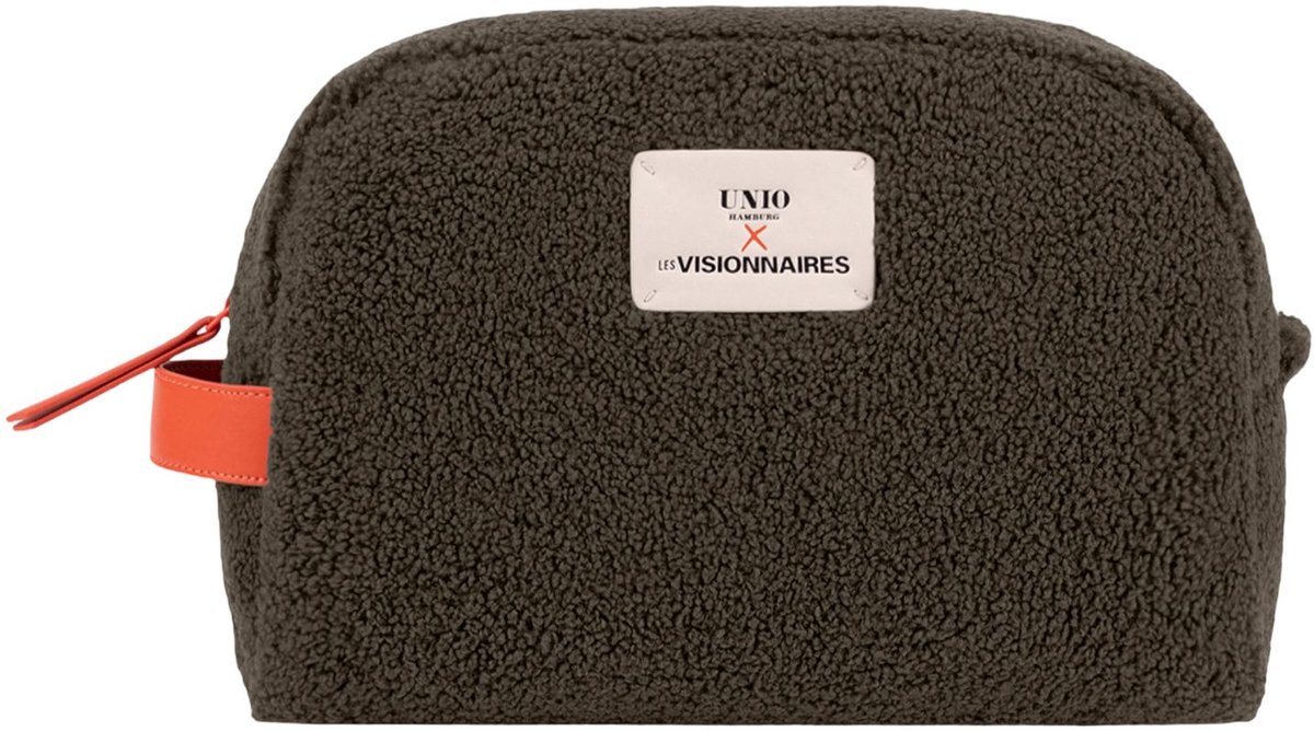 Unio Hamburg x Les Visionnaires toilettas Teddy Unio Livignio Khaki olijfgroen