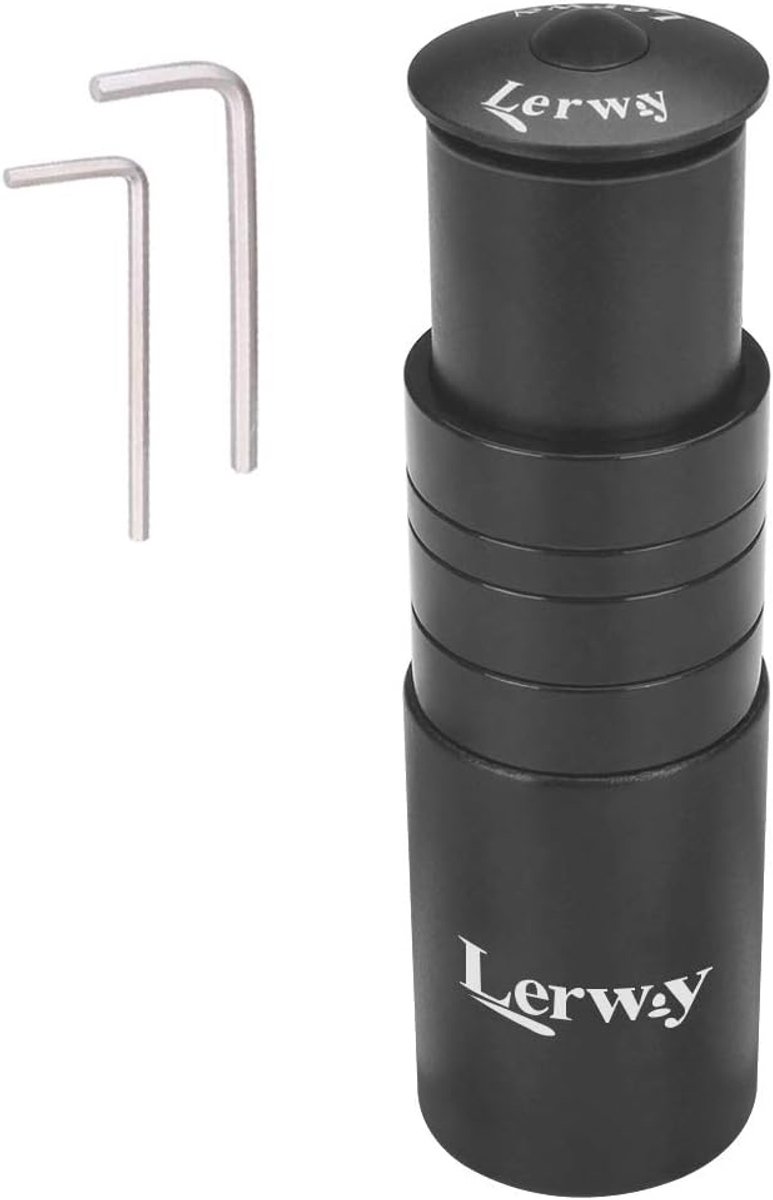 LERWAY Bicycle Stem Riser, MTB Bicycle Height Adapter, 1 1/8" 28.6mm Black Ahead Stem Booster Handlebar Fork Tube Fork - ShopVlot