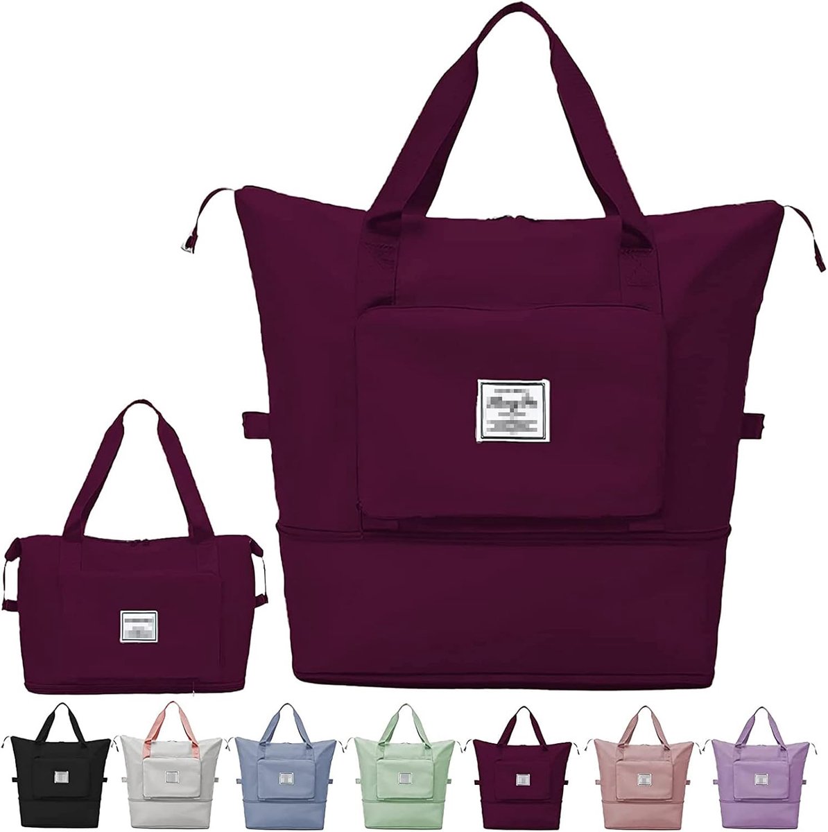 SnelShoppen - Opvouwbare reistas grote inhoud, lichtgewicht, waterdichte Oxford-stof, perfect voor weekenduitjes, sport, fitness, vakantie en meer