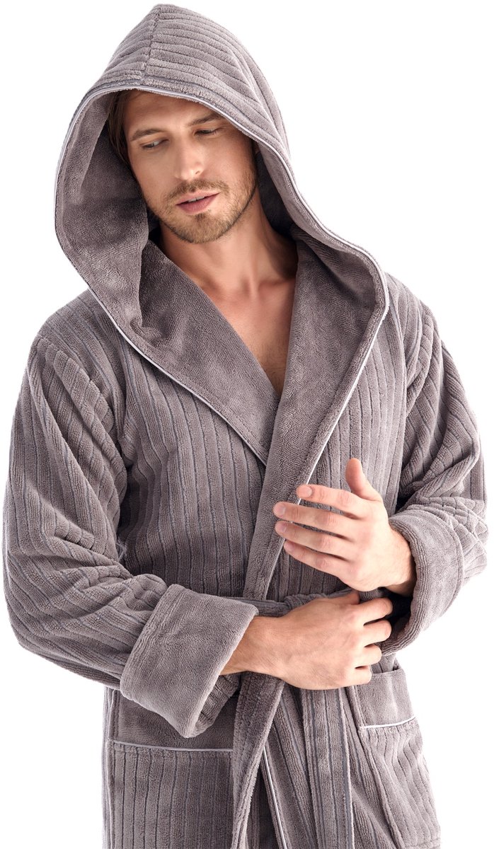 Heren Badjas Alek / Taupe / maat M