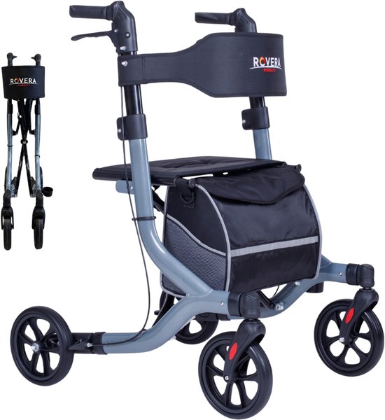 Rovera Easy Premium Lichtgewicht Grijs Rollator