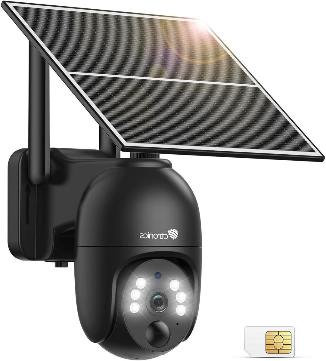 Buitenbewakingscamera - Draadloze IP Camera - Veiligheid Thuis - 4G LTE Connectiviteit - 2K Resolutie - Zwart