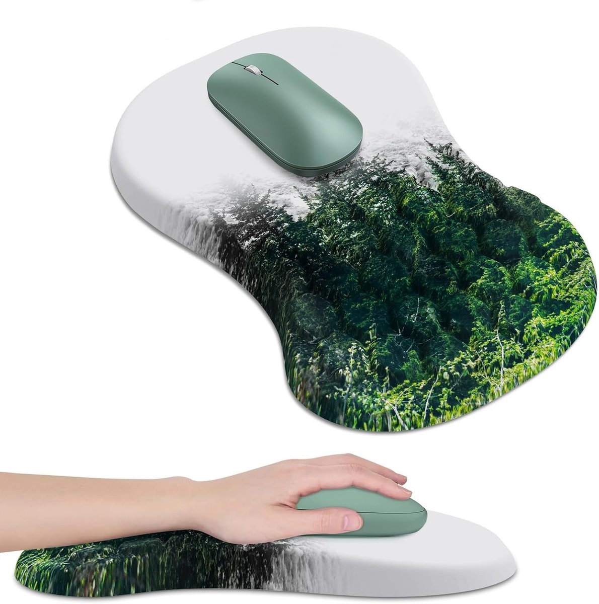Ergonomische Muismat met Gelkussen en Polssteun, Geheugenfoam Muismat voor Comfort tijdens Gamers en Kantoorwerk