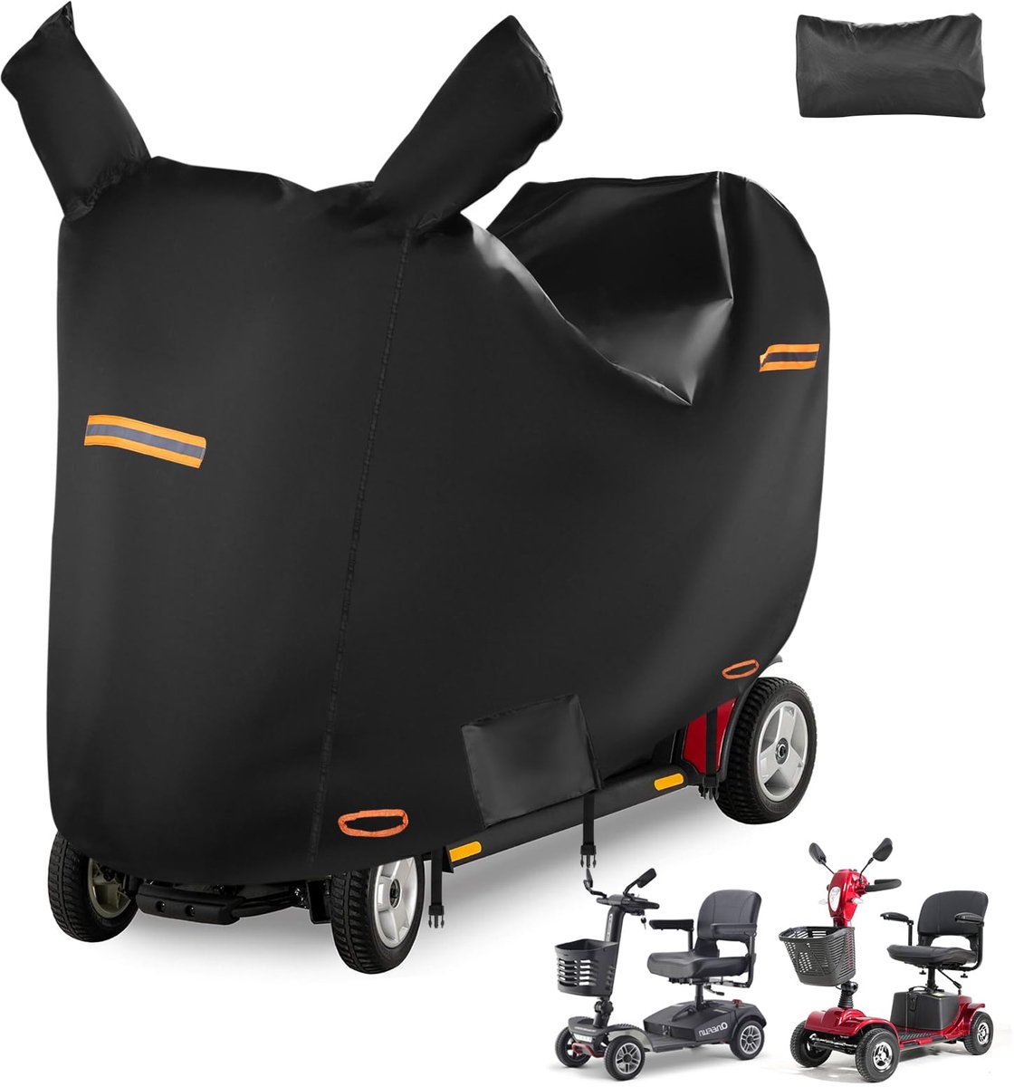 SnelShoppen - Waterdichte Afdekking voor Elektrische Scooter - 420D Oxford-stof - Buiten - Geschikt voor 3- en 4-wielige Mobiliteitsscooter - Scootera