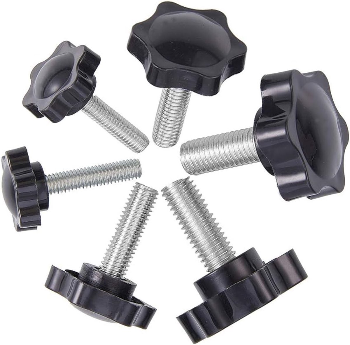 24 Stuks Duimschroeven M6/M8/M10x25mm Sterknop Verstelbare Bevestigingsschroeven voor Meubelmontage