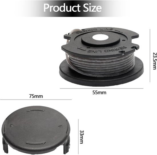 8 stuks Spool - 2 hoes- trimmerdraad - geschikt voor snijdraadspoel bosch - geschikt voor BOSCH grasmaaiers -trimmerdraadspoelen -Strimmer Bijlagen Onderdeelnummer F016800569 - hoes F016800385 — afbeelding 5