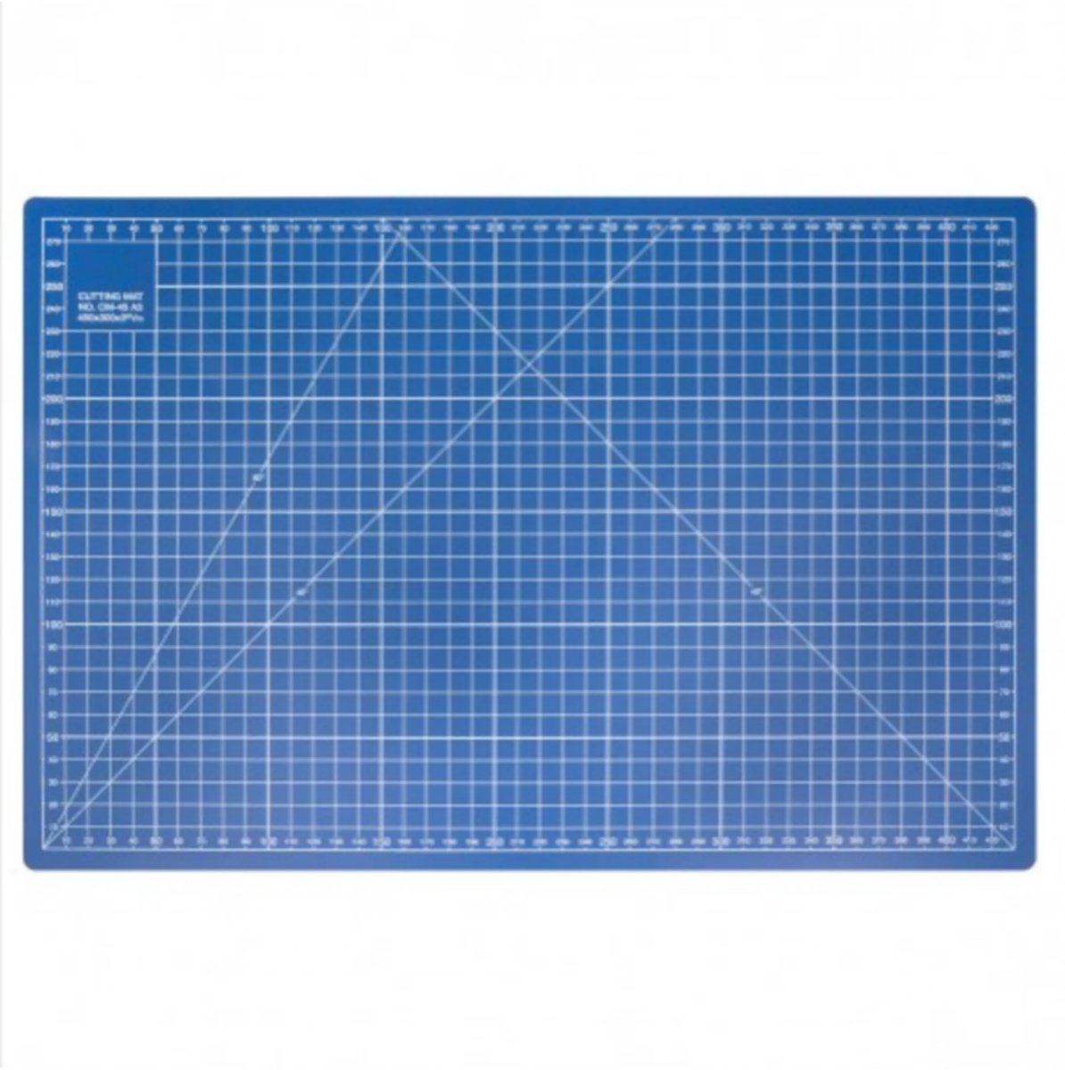 Snijmat 22 x 30 cm met schaalverdeling aan 2 kanten Blauw