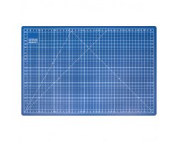 Snijmat 22 x 30 cm met schaalverdeling aan 2 kanten Blauw